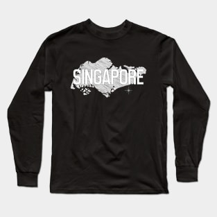 Country Wall Decor Singapore Black and White Art Canvas Poster Prints Modern Style Painting Picture for Living Room Cafe Decor World Map Long Sleeve T-Shirt